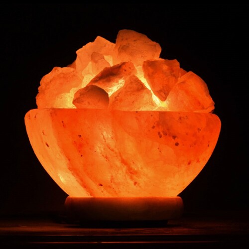 Large Fire Bowl Salt Lamp With Salt Chunk