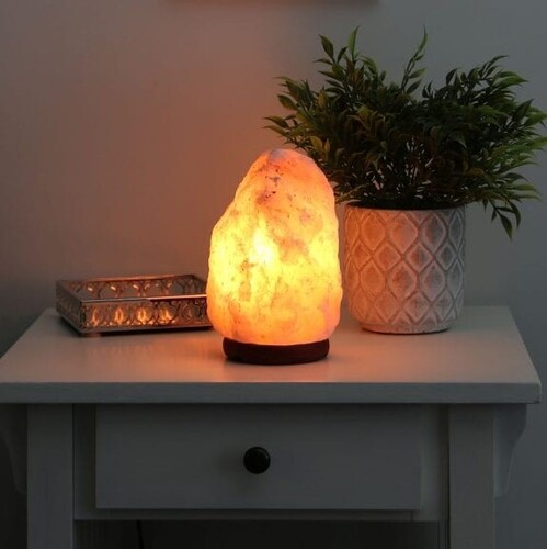 Side Table Small Himalayan Lamp