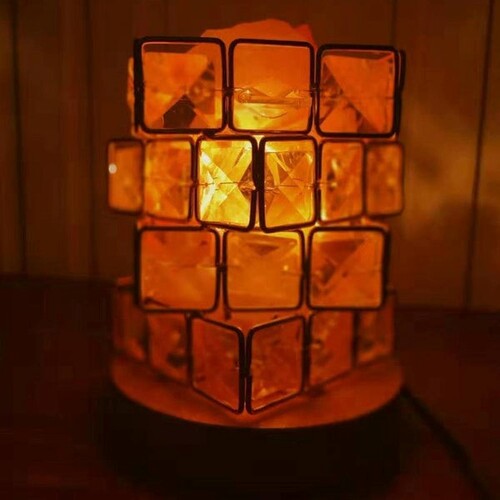 Rubik Cube Himalayan Salt Lamp